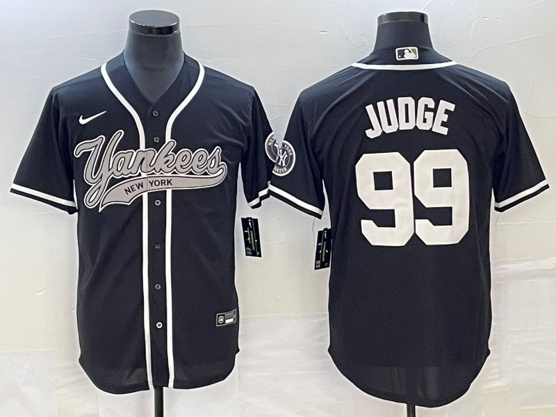 Men's New York Yankees Aaron Judge #99 Black Jersey Joint Edition